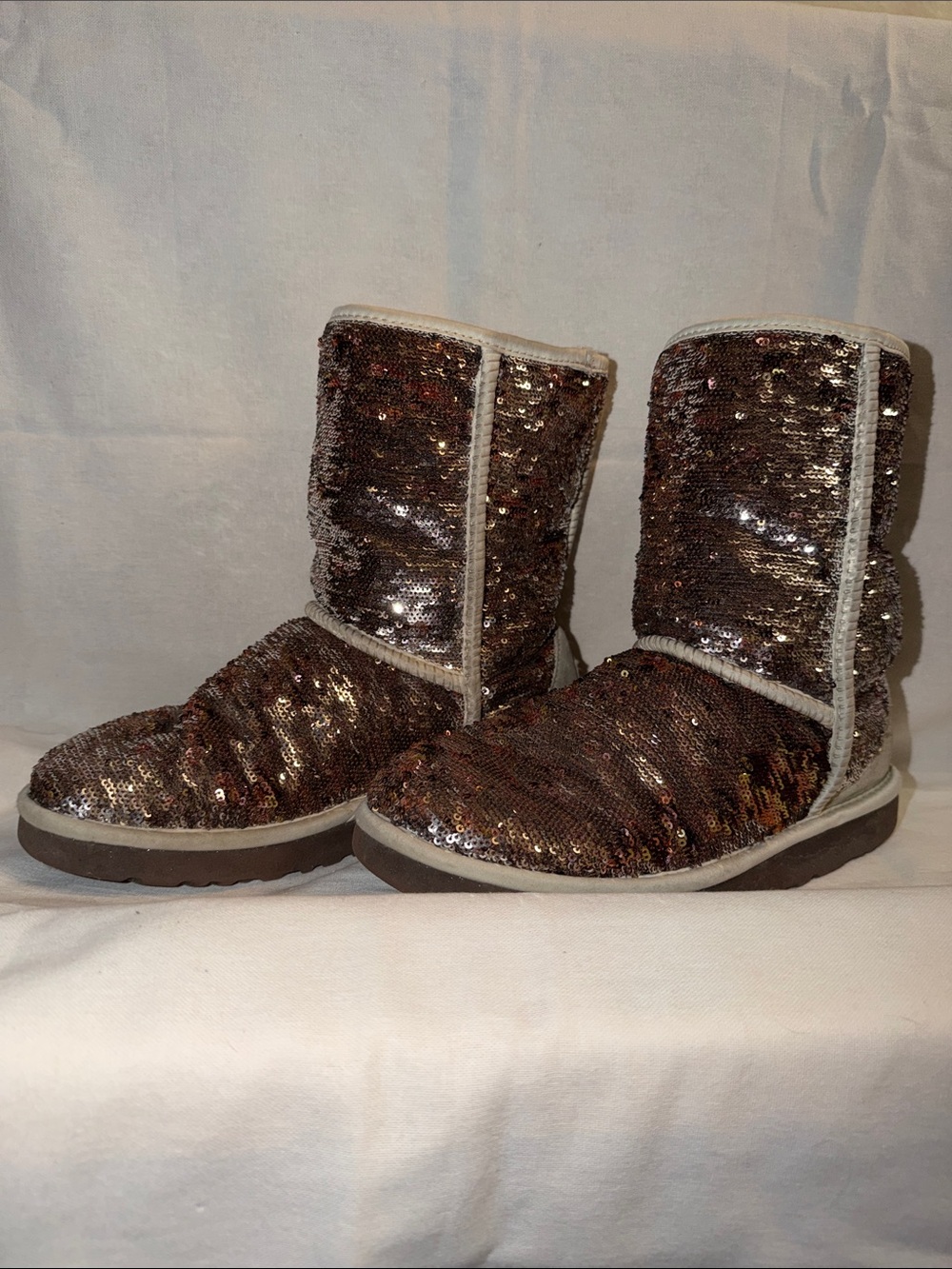 UGG Sequin Mid-Calf Winter Boots in Brown